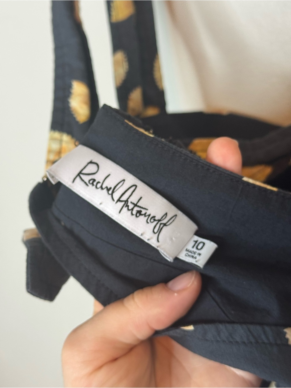 Rachel Antonoff Antonia Cropped Top in Farfalle Pasta Print Black RARE - Picture 8 of 10